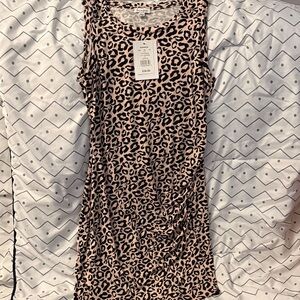 loverFire Leopard Print Mini Dress in Pink and Black